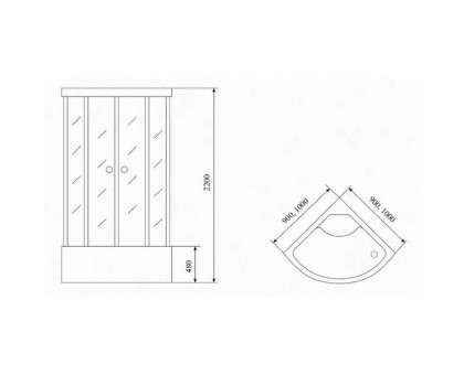 Душевая кабина Timo Standart T-1100 P 100х100 см без электрики и гидромассажа