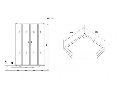 Душевая кабина Grossman GR171D Classic 90х90 см