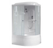 Душевая кабина Royal Bath RB 8120BK1-T 120х80 см, с прозрачными стеклами, левосторонняя