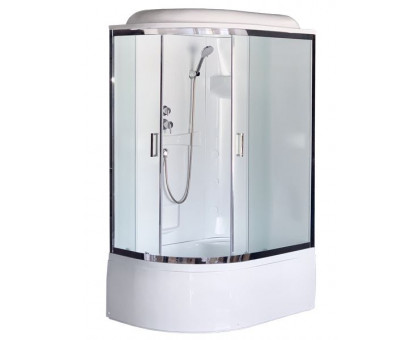 Душевая кабина Royal Bath RB 8120BK1-M-CH 120х80 см, с матовыми стеклами, правосторонняя