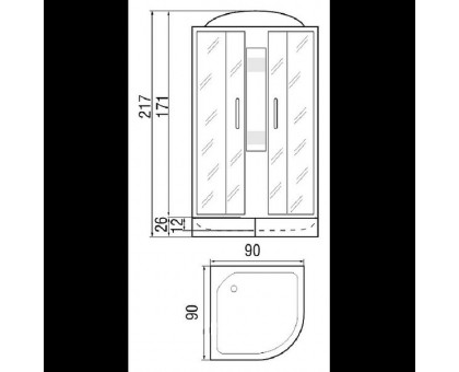 Душевая кабина River AMUR 90/24 МТ