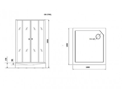 Душевая кабина Grossman GR270QL Classic 100х100 см