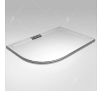 Душевой поддон RGW GWS-41R 80x100 см, асимметричный, мраморный, белый