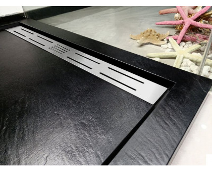 Душевой поддон WeltWasser WW TRR 12090 STONE-BL R 120х90 см черный с сифоном