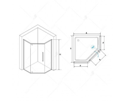 Душевой уголок RGW SV-81B 80x80, прозрачное стекло