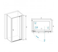 Душевой уголок RGW PA-44 (PA-02 + Z-12 + A-11) 70x100, прозрачное стекло
