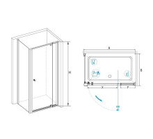 Душевой уголок RGW PA-44 (PA-02 + Z-12 + A-11) 70x100, прозрачное стекло