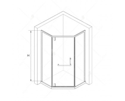 Душевой уголок RGW HO-084B 90x90, тонированное (серое) стекло