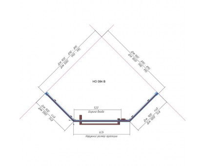 Душевой уголок RGW HO-084G 90x90, прозрачное стекло