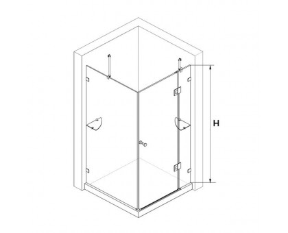 Душевой уголок RGW HO-44 90x100, прозрачное стекло