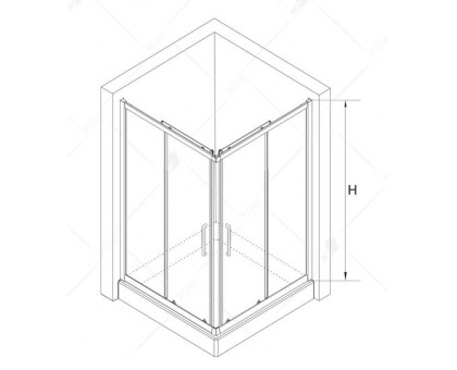 Душевой уголок RGW CL-34B 100х100, прозрачное стекло