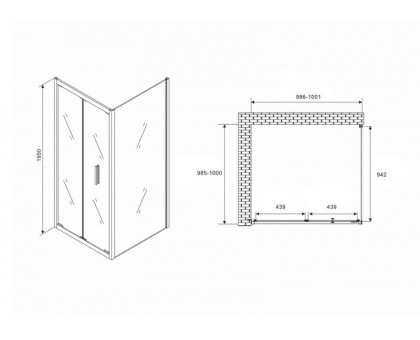 Душевой уголок ABBER Sonnenstrand AG07100-S100