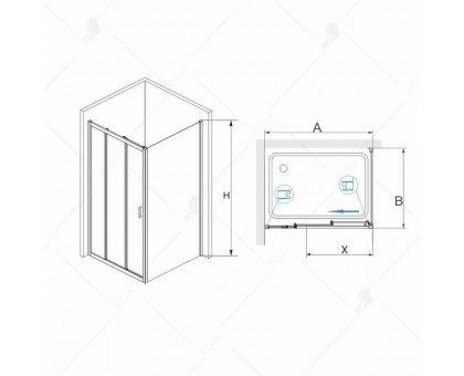 Душевой уголок RGW PA-73 P (PA-13 + 2Z-33) 160x80, прозрачное стекло