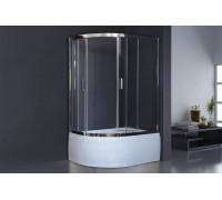 Душевой уголок Royal Bath RB 8120BK-T-CH 120х80 см, с прозрачными стеклами, правосторонний