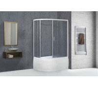 Душевой уголок Royal Bath RB 8120BK-C 120х80 см, с матовыми стеклами, правосторонний